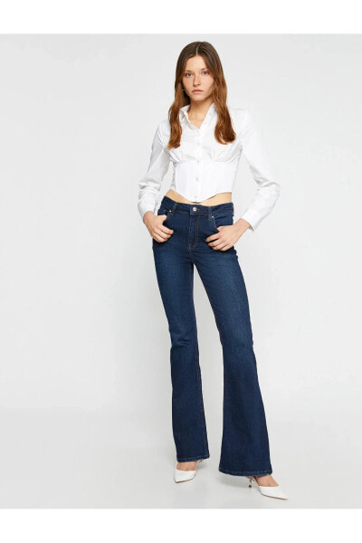 Kadın Koyu İndigo Jeans 3SAL40072MD