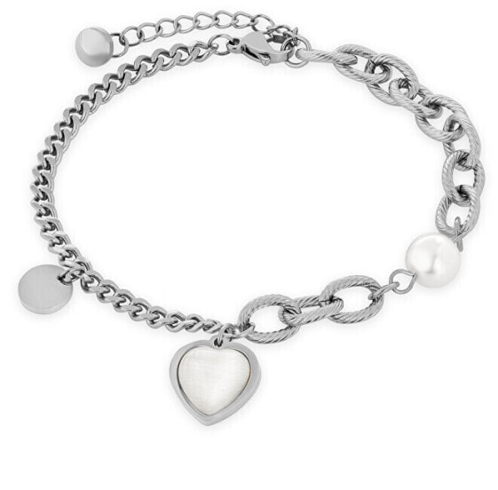 Decent steel bracelet with charms