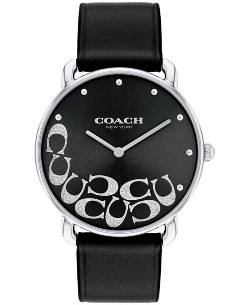 Women's Elliot Black Leather Watch 36mm