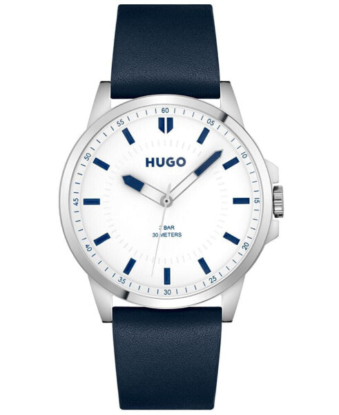 Часы Hugo Boss Blue Leather Strap 43mm