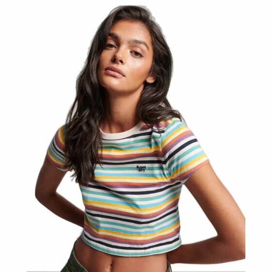 SUPERDRY Vintage Stripe Crop T-shirt