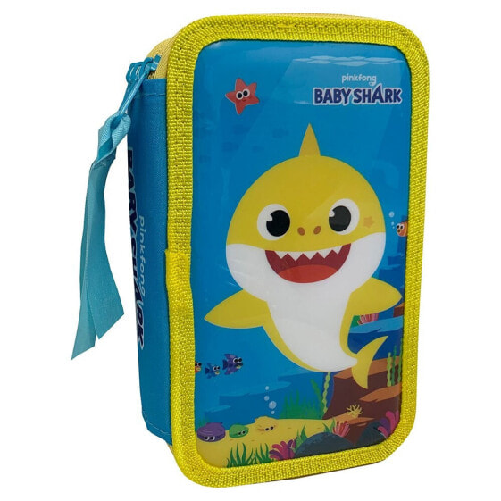 BABY SHARK Filled Triple Pencil Case