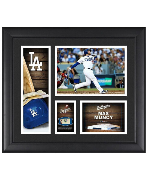 Max Muncy Los Angeles Dodgers Framed 15" x 17" Player Collage with a Piece of Game-Used Ball