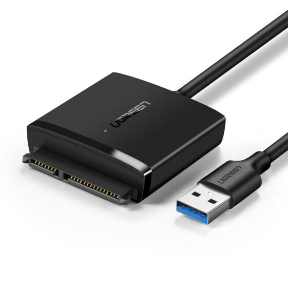 Адаптер кабельный для жесткого диска HDD и SSD SATA 2.5'' / 3.5'' USB 3.0 до 12TB - черный