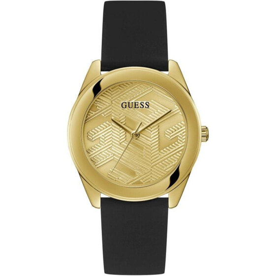 Guess Damen Armbanduhr Cubed schwarz, gold 40 mm GW0665L1