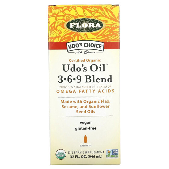Flora, Udo's Choice, Udo's Oil, смесь 3, 6, 9, 946 мл (32 жидк. унции)