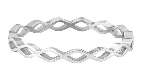 Modern intertwined steel ring