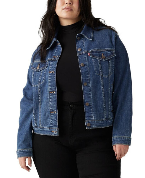 Plus Size Original Denim Trucker Jacket