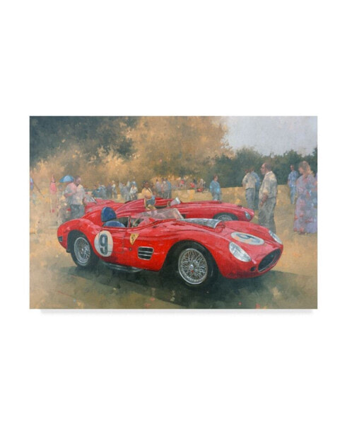 Peter Miller 'Ferrari, day out at Meadow Brook' Canvas Art - 30" x 47"