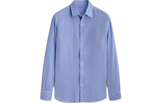 Рубашка мужская Massimo Dutti Джинсовый синий