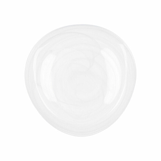 Flat plate Quid Boreal White Glass Ø 30 cm (6 Units) (Pack 6x)