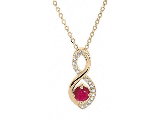 Charming gold-plated necklace with zircons PO/SP08340C