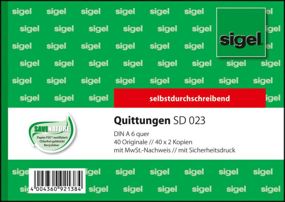 Sigel SD023 - 120 sheets - A6 q - Green