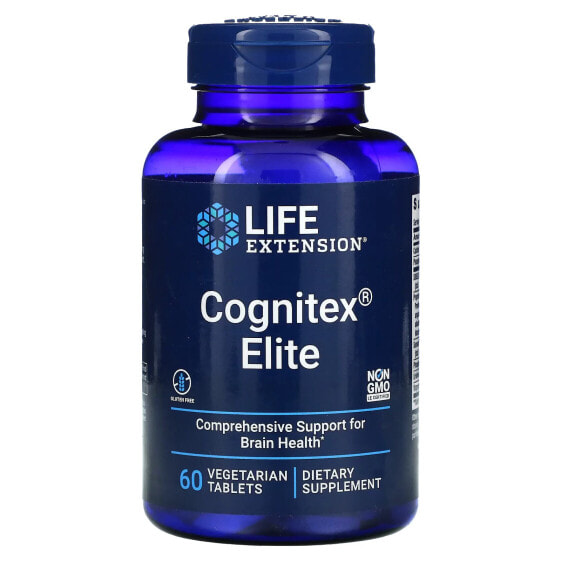 Улучшение памяти и работы мозга Life Extension Cognitex Elite, 60 Вегетарианских таблеток