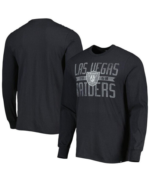 Men's Black Las Vegas Raiders Brand Wide Out Franklin Long Sleeve T-shirt