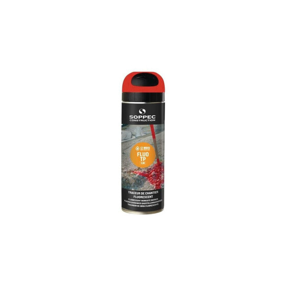 Soppec Baustellenmarkierspray FLUO TP leuchtrot 500 ml , VE: 12