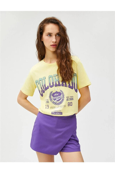 3sal10207ık 160 Sarı Genç Kız Pamuk Jersey Kısa Kollu T-shirt