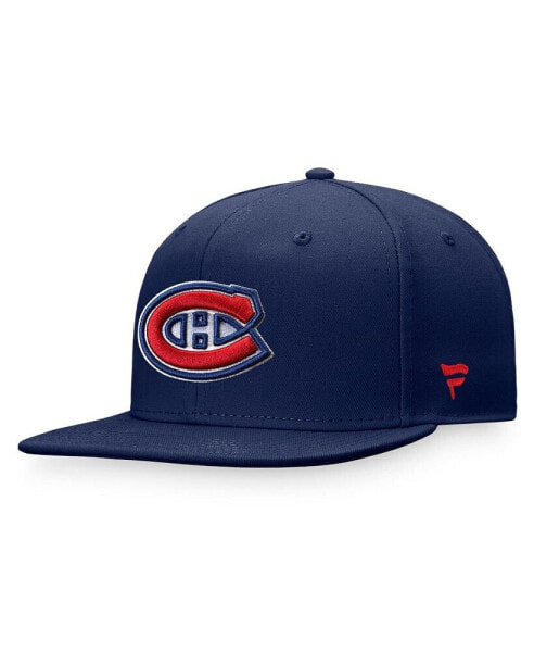 Головной убор, Fanatics, Шапка с накладным изображением логотипа "Canadiens" для мужчин, темно-синяя