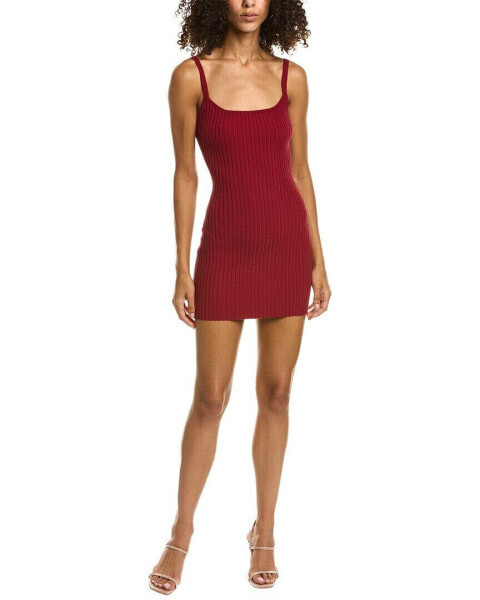 Brook + Lynn Cutout Back Mini Dress Women's Red L