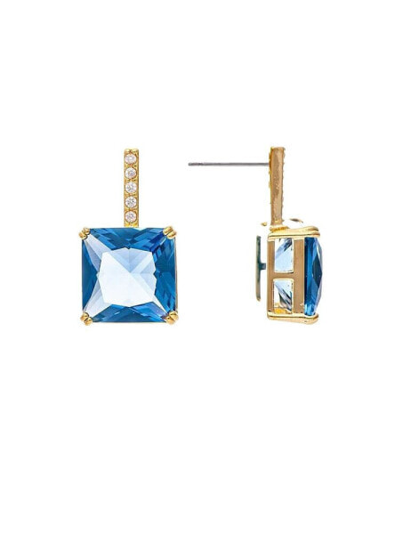Periwinkle Crystal + Cubic Zirconia Drop Earrings