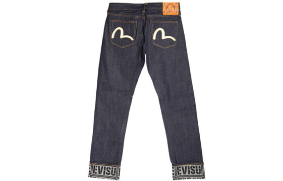 EVISU 双小M刺绣海鸥印花牛仔裤 男款 牛仔蓝 / Джинсы EVISU 1EAHTM9JE11410