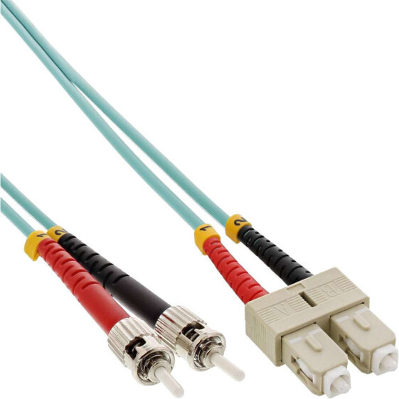 InLine Fiber Optical Duplex Cable SC/ST 50/125µm OM3 1m