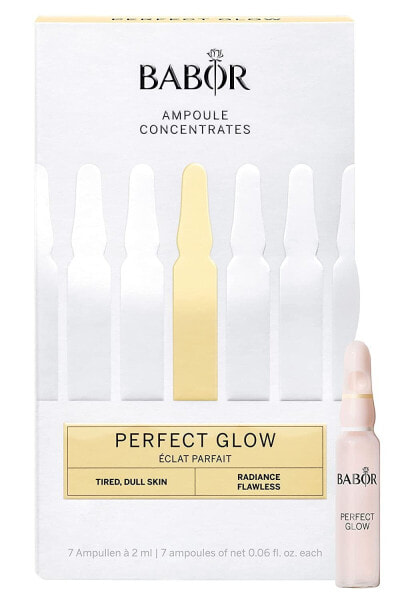 BABOR Perfect Glow Serum Ampoules for the Face, with Glow Pigments for a Radiant Complexion, Vegan Formula, Ampoule Concentrates, 7 x 2 ml