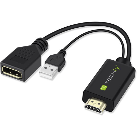 Techly Adapter HDMI m auf DisplayPort F+ USB-A m 4Kx2K 30Hz - Adapter - Digital