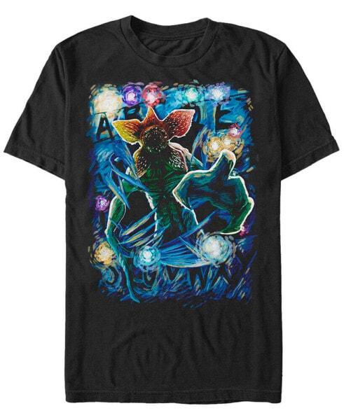 Men's Stranger Things Demogorgon Starry Short Sleeve T-shirt