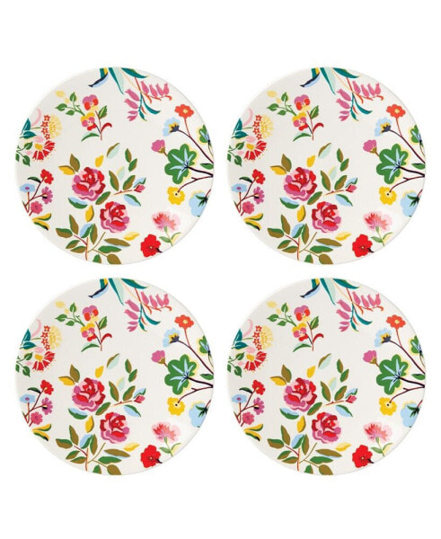 Garden Floral Accent Plates, Set of 4