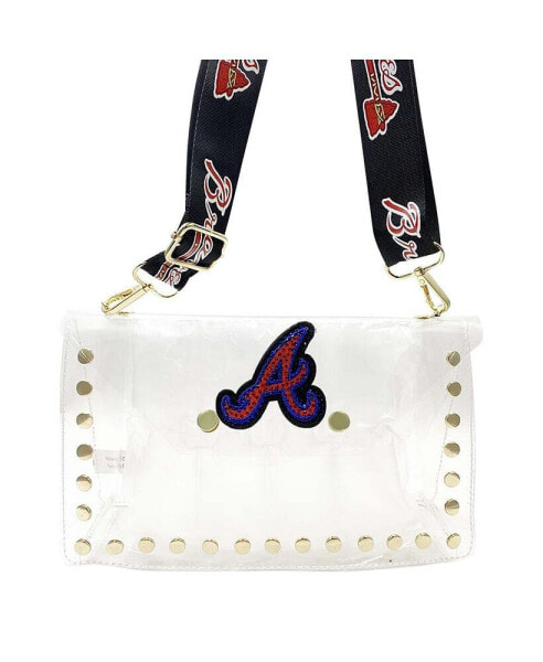 Men's and Women's Atlanta Braves Crystal Clear Envelope Crossbody Bag