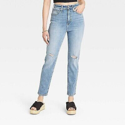 Women's High-Rise 90's Slim Jeans - Universal Thread Light Blue 6 Long