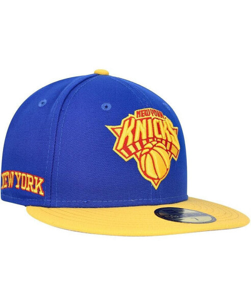 Men's Blue New York Knicks Side Patch 59FIFTY Fitted Hat