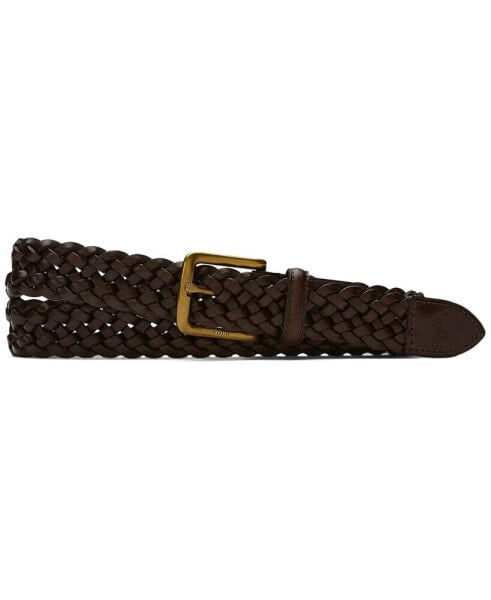 Men's Braided Vachetta Leather Belt