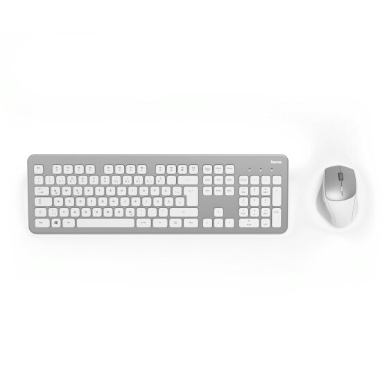 Hama Funktastatur-/Maus-Set KMW-700 Silber/Weiß - Mouse - Optical