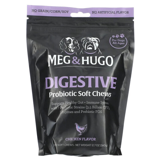 Digestive, Probiotic Soft Chews, For Dogs, All Ages, Chicken, 120 Soft Chews, 12.7 oz (360 g)