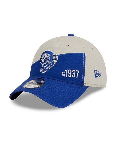 Men's Cream, Royal Los Angeles Rams 2023 Sideline Historic 9TWENTY Adjustable Hat