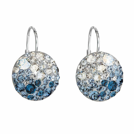 Silver Crystal Earrings 31176.3 Ice Blue