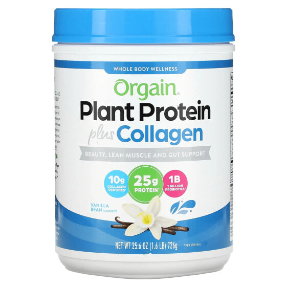 Plant Protein Plus Collagen, Vanilla Bean, 1.6 lb (726 g)