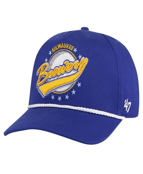 Бейсболка регулируемая '47 Brand Milwaukee Brewers восковая коллекция Премьер в синем цвете для мужчин