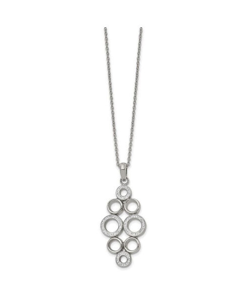 Preciosa Crystal Circles Pendant Cable Chain Necklace