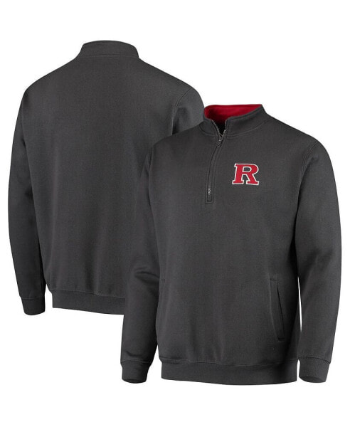 Men's Charcoal Rutgers Scarlet Knights Tortugas Logo Quarter-Zip Jacket