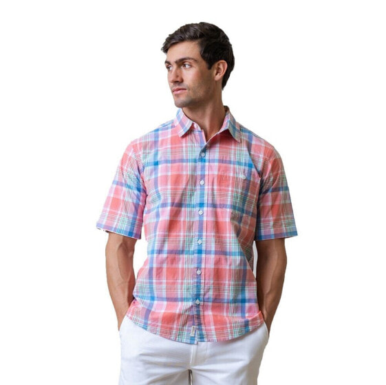 Рубашка мужская Hope & Henry органический хлопковый классический поплиновый коротким рукавом