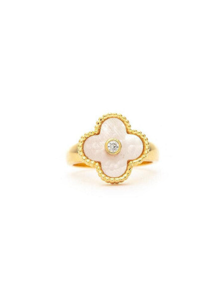 Mother of Pearl Clover Ring