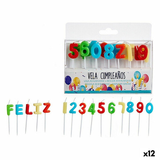 Набор свечей День рождения Разноцветный (12 штук) Shico Candle Set Birthday Multicolour (12 Units)
