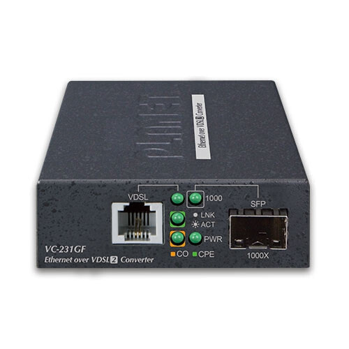 Planet VC-231GF - 1000 Mbit/s - IEEE 802.1p,IEEE 802.3x,IEEE 802.3z - 1000BASE-LX,1000BASE-SX - Full - Half - SFP - Wired