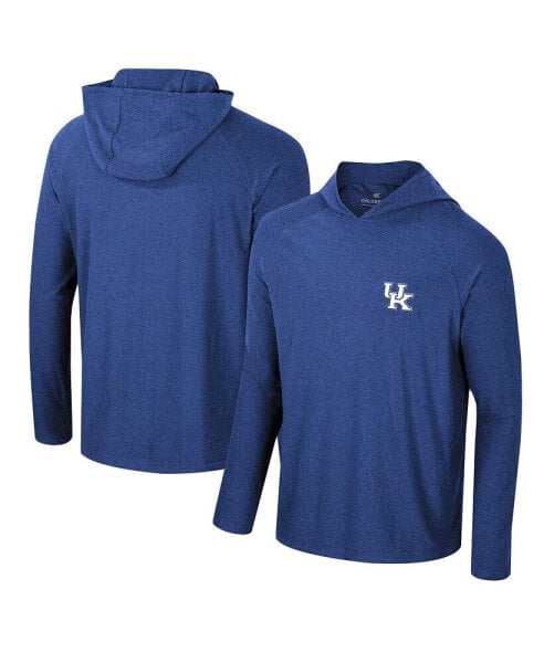 Men's Royal Kentucky Wildcats Cloud Jersey Raglan Long Sleeve Hoodie T-shirt