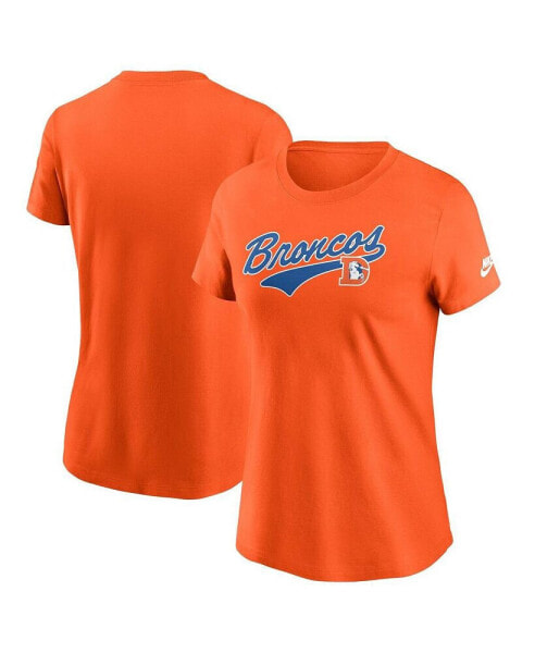 Women's Orange Denver Broncos Team Logo T-Shirt