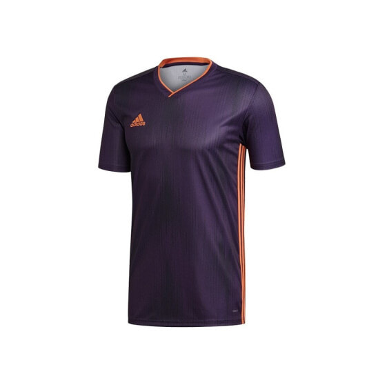 Мужская футболка спортивная  фиолетовая с логотипом для футбола Adidas Tiro 19