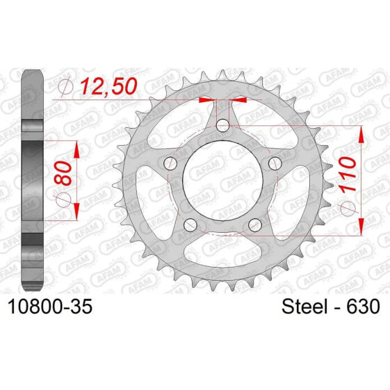 AFAM 10800 Rear Sprocket